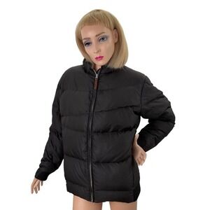 Woolrich Down Puffer Jacket Black Gorpcore Minimalist Outdoor Large